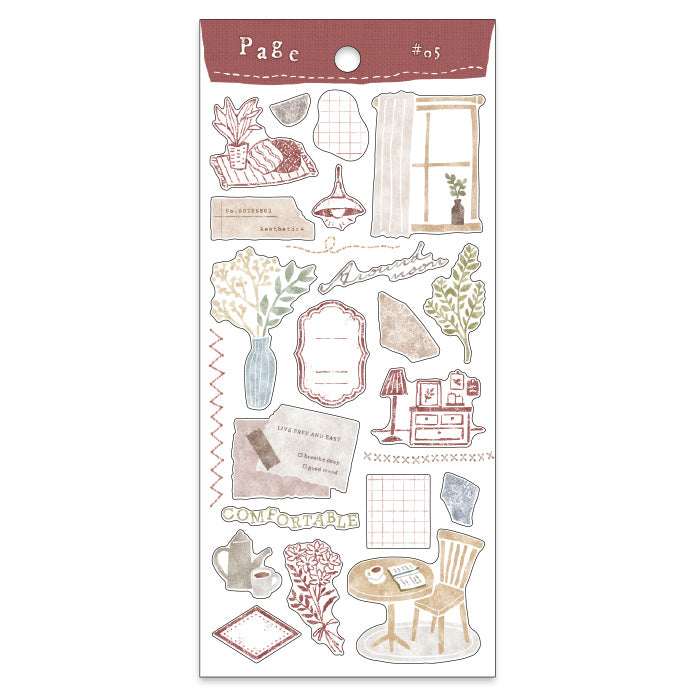 Mind Wave Page #05 Interior  These Japanese stickers are perfect for planners, notebooks, and other papercraft projects. 