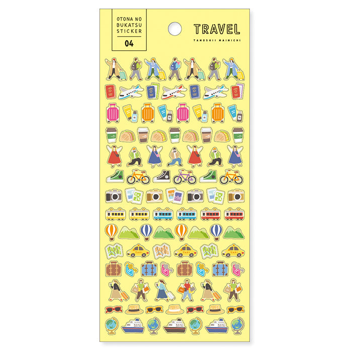 Mind Wave Otona No Bukatsu Sticker Travel  These Japanese stickers are perfect for planners, notebooks, and other papercraft projects