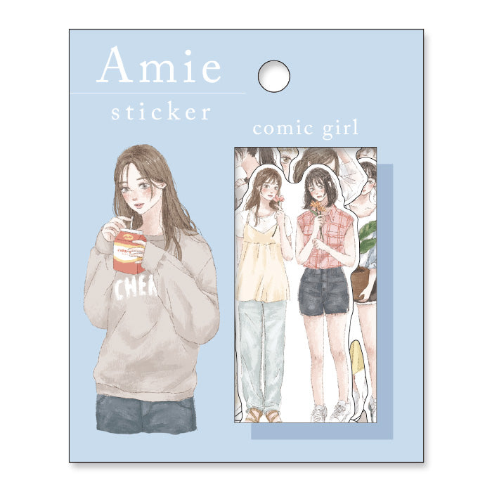 Mind Wave Amie Comic Girl Stickers  Enhance your papercraft projects with Mind Wave Girl Stickers. These elegant stickers feature stylish girls and are perfect for planners, notebooks, and mo