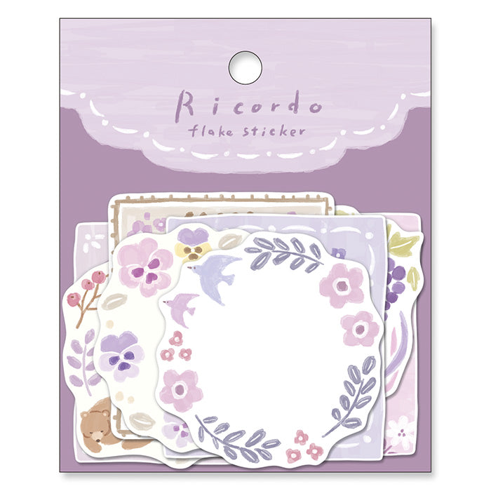 Mind Wave Ricordo Flake Stickers Purple  Get creative with your collages with these beautiful color-coded Mind Wave Flake Stickers. Use these stickers to decorate your notebooks and planners or other paper projects. Can be written on.