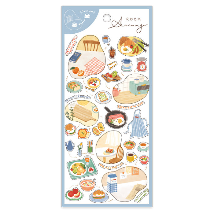 Mind Wave Room Arrangement Sticker Morning  These Japanese stickers are perfect for planners, notebooks, and other papercraft projects.