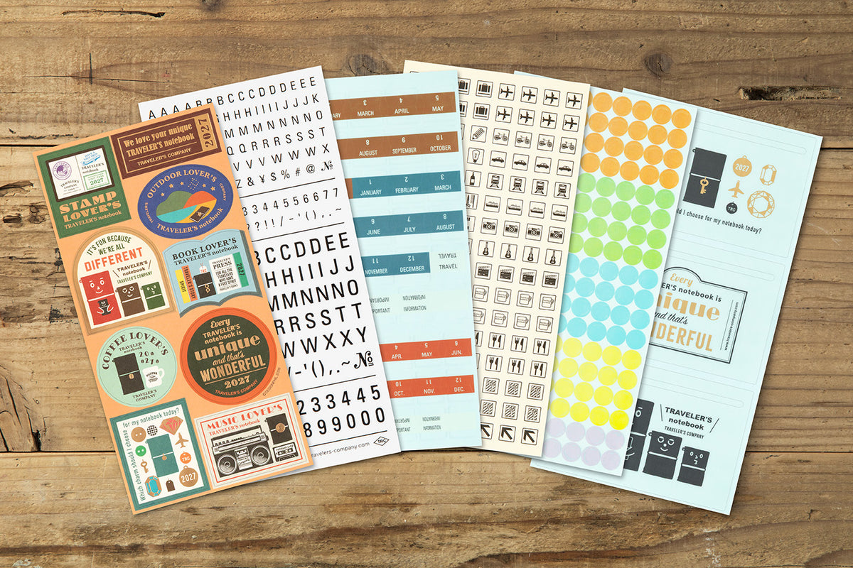 Traveler's Notebook 2027 Diary Customize Sticker set
