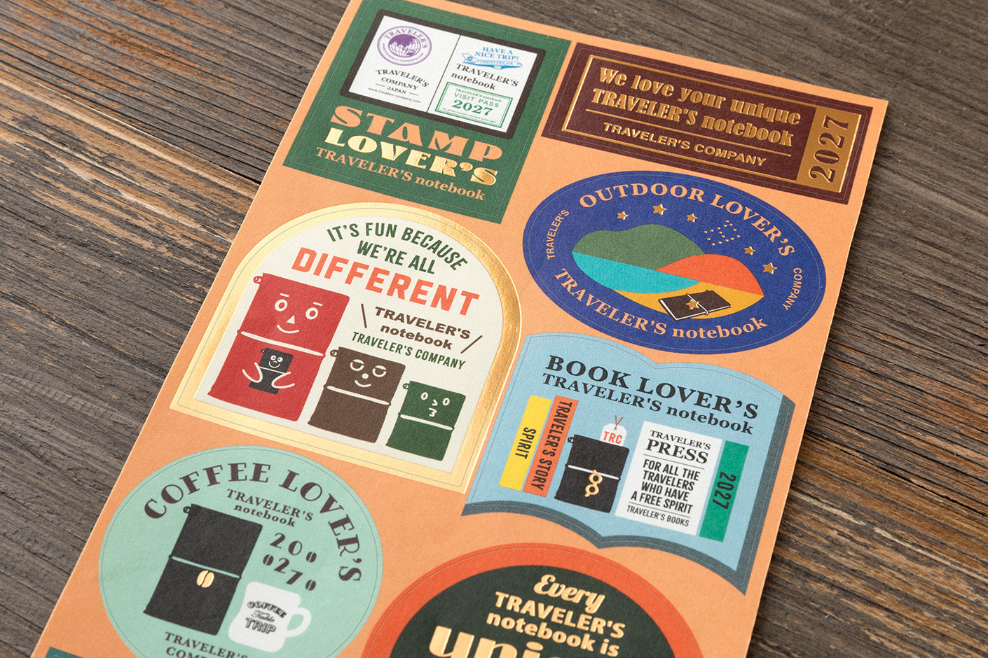 Traveler's Notebook 2027 Diary Customize Sticker set