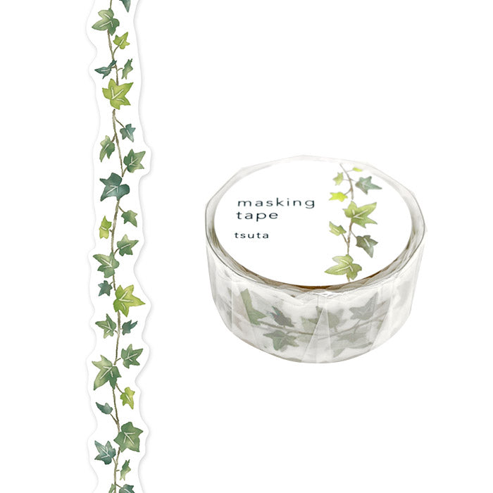 Mind Wave Washitape Tsuta Green Vine Die-Cut  Spice up your life with this Mind Wave Washitape, featuring a botanically-inspired design, perfect for adding a touch of nature to your planners and papercraft projects.