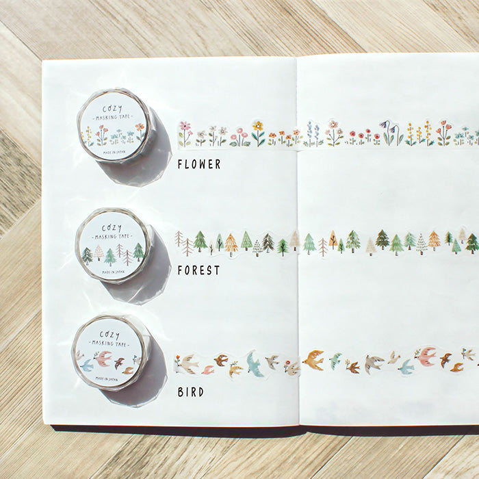 Mind Wave Die-Cut Washitape Forest Cozy  Japanese die-cut washitape with beautiful illustration for decorating planners, journals and other papercraft projects with. 