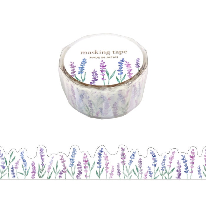 Mind Wave Die-Cut Washitape Lavender  Japanese die-cut washitape with beautiful illustration for decorating planners, journals and other papercraft projects with. 