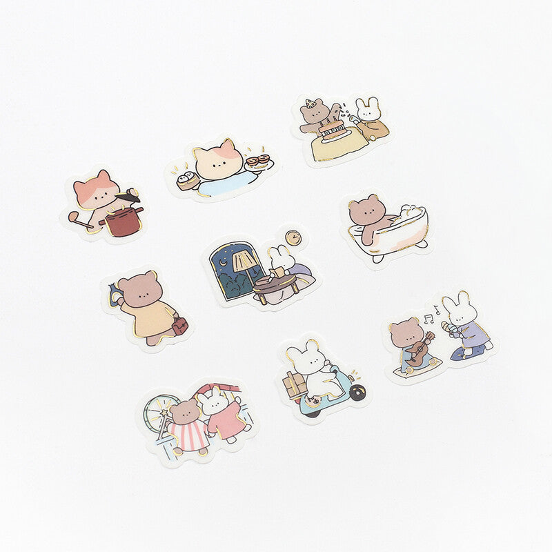 BGM Washi Sticker Flakes Animals Life