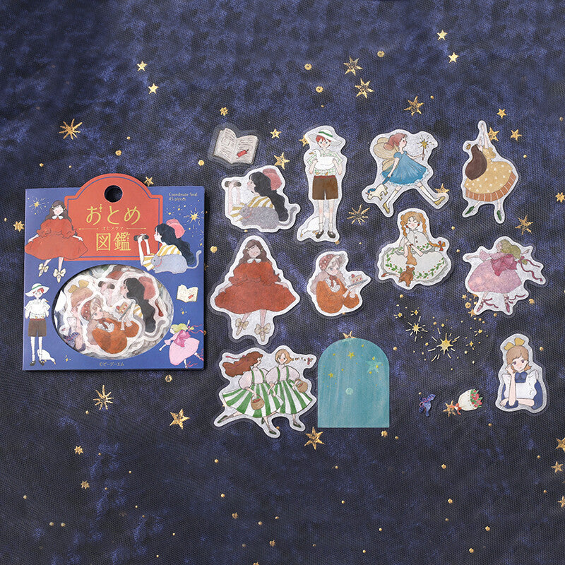 Coordinate Girl Sticker Flakes Set Picture Book Princess