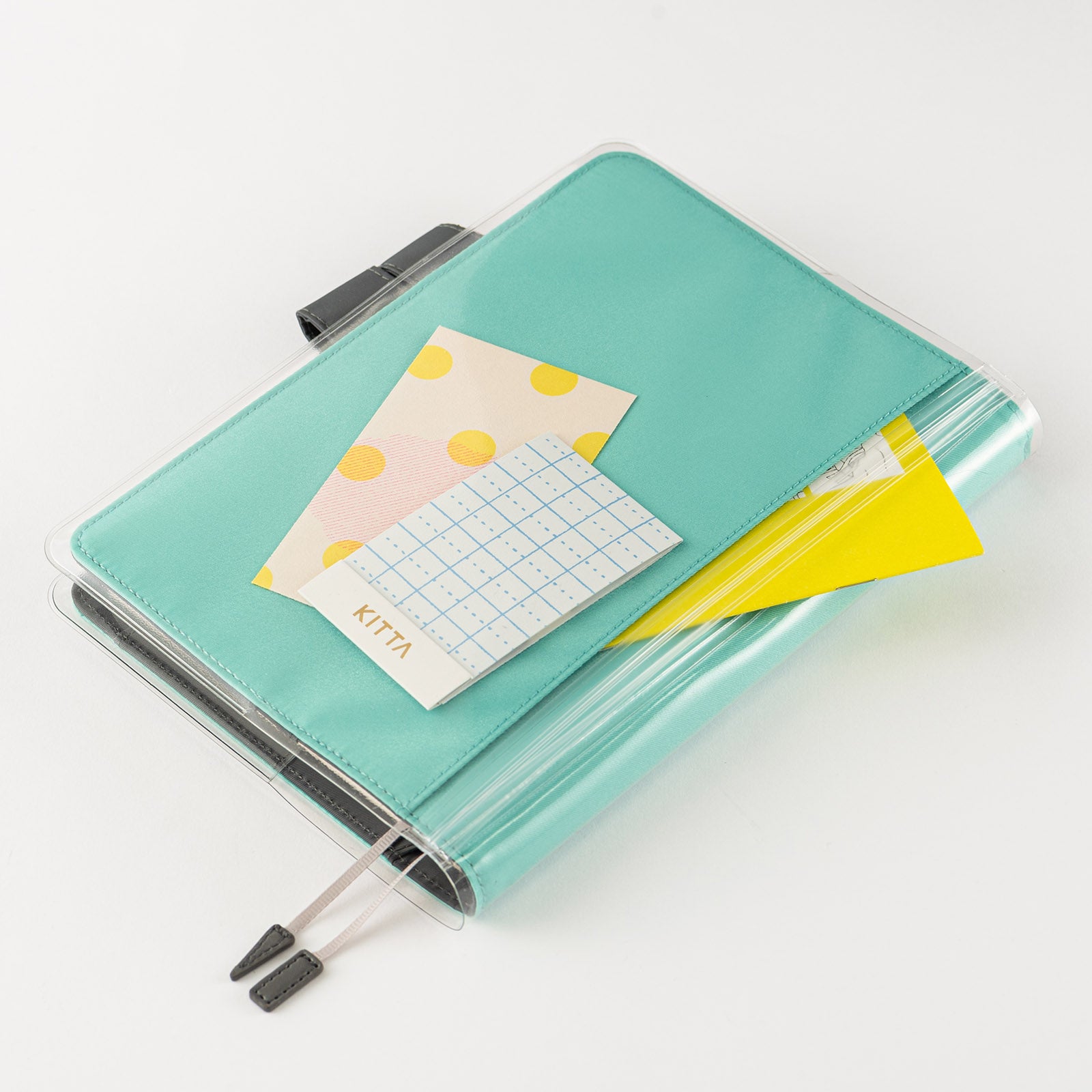 Hobonichi Clear Cover on Cover / A5 Cousin Cover on cover is a protective cover that can be used on top of your Hobonichi Cousin cloth covers to protect them from wear and tear. This product can not be used on top of the book only. You can also store illustrations under your cover on cover to boost your Hobonichi covers design.