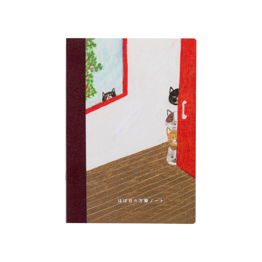 Hobonichi Plain Notebook (A6) Keiko Shibata - Who is it? Hobonichi A6 size notebook that features an illustration of cute cats by illustrator Keiko Shibata.