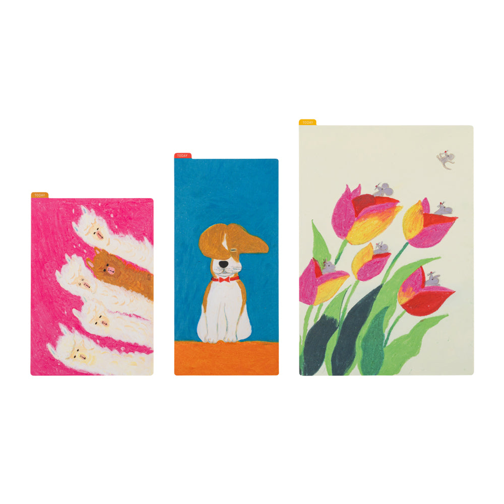 Hobonichi Pencil Board for A6 Size Keiko Shibata - Upwind alpacas This pencil board features an illustration created by Keiko Shibata. In this pencil board you can find cute alpacas in the wind.