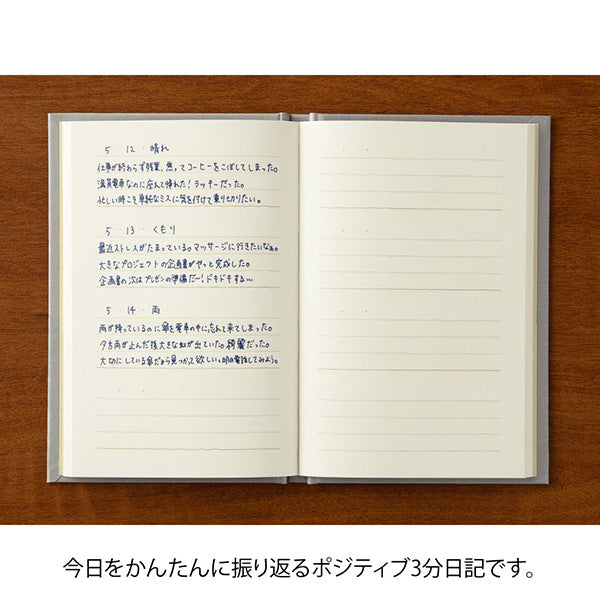 Midori 3 Minute Diary Gray - undated 6