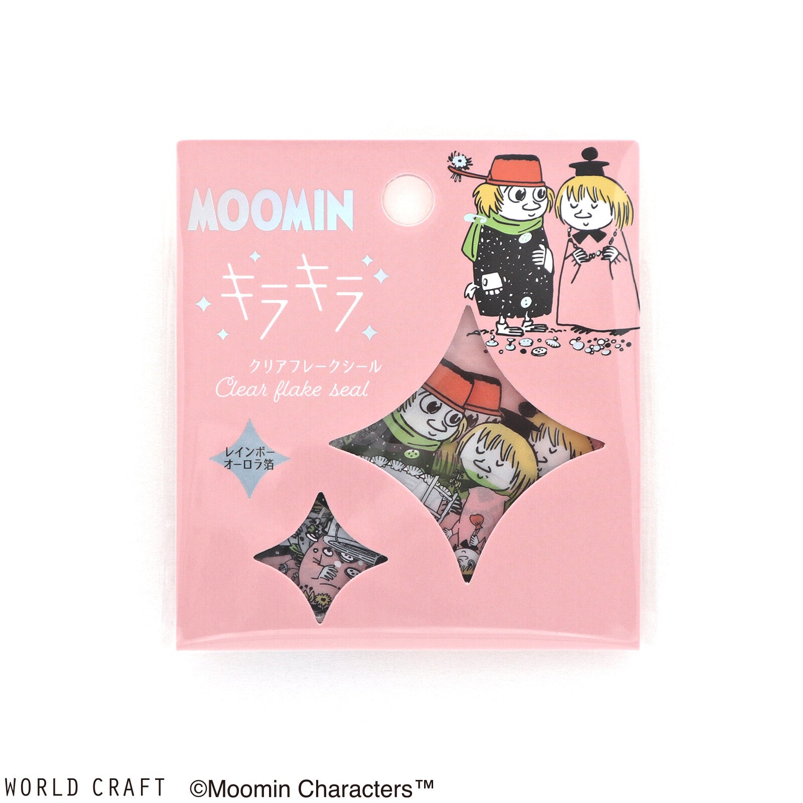 Moomin Clear Sparkle PET Flake Stickers Fuddler and Jumble