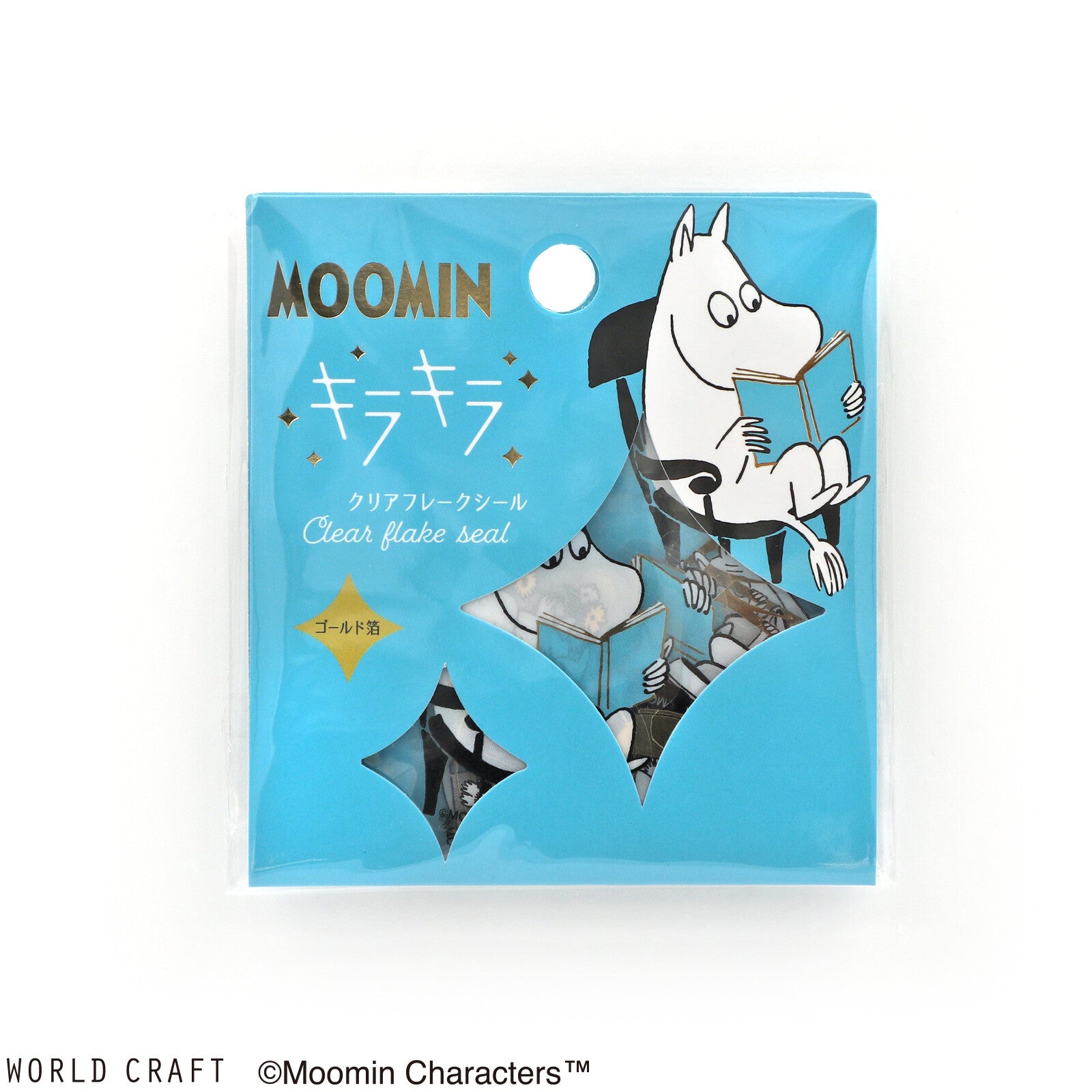 Moomin Clear Sparkle PET Flake Stickers Moomintroll