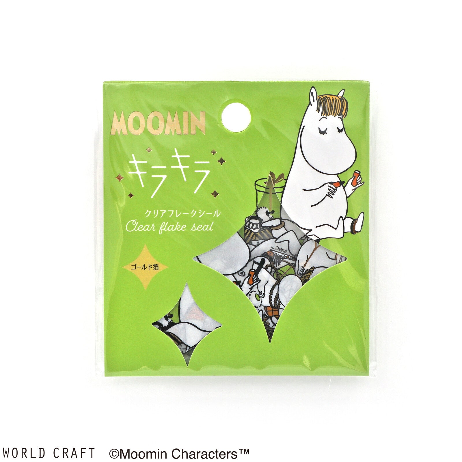 Moomin Clear Sparkle PET Flake Stickers Snorkmaiden