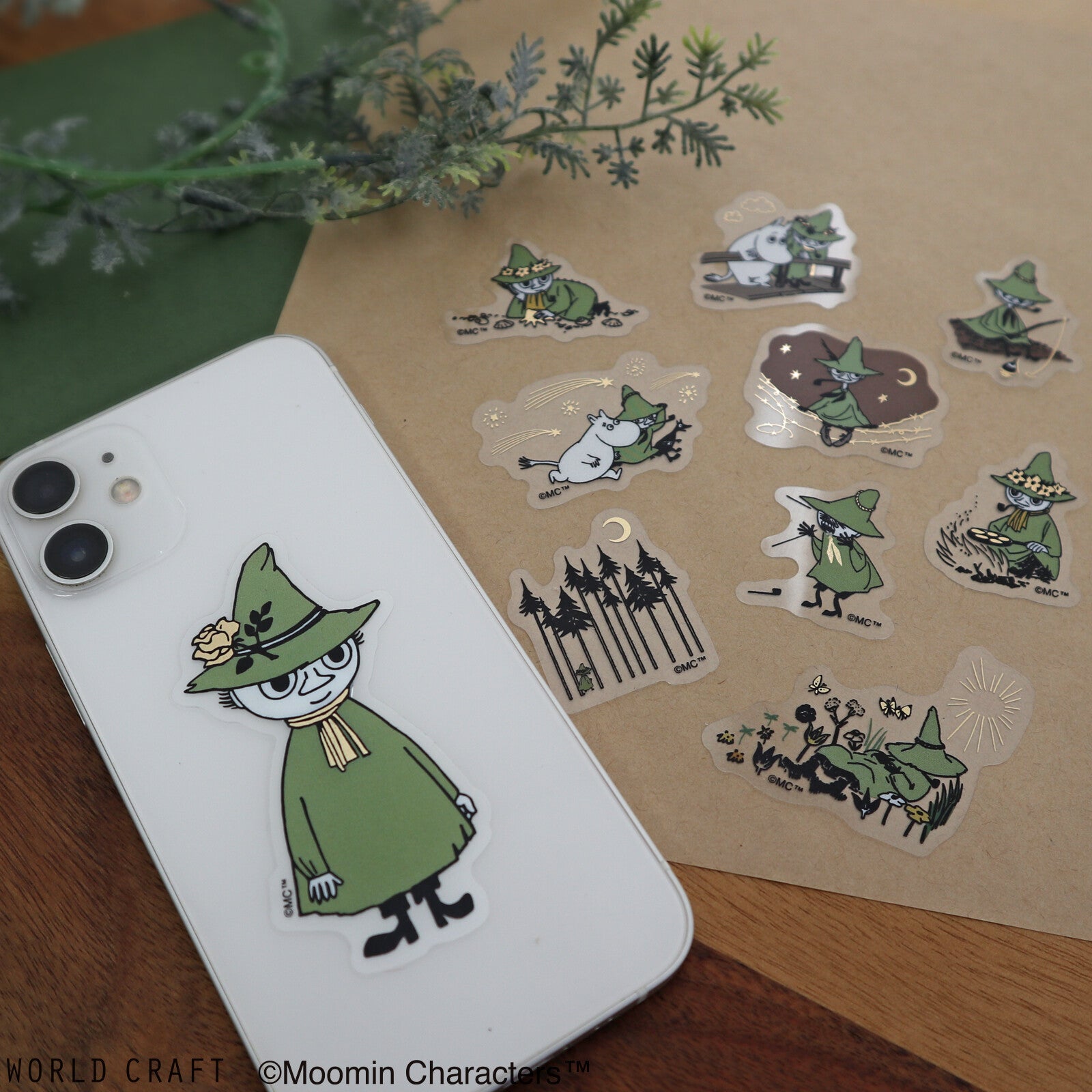 Moomin Clear Sparkle PET Flake Stickers Snufkin