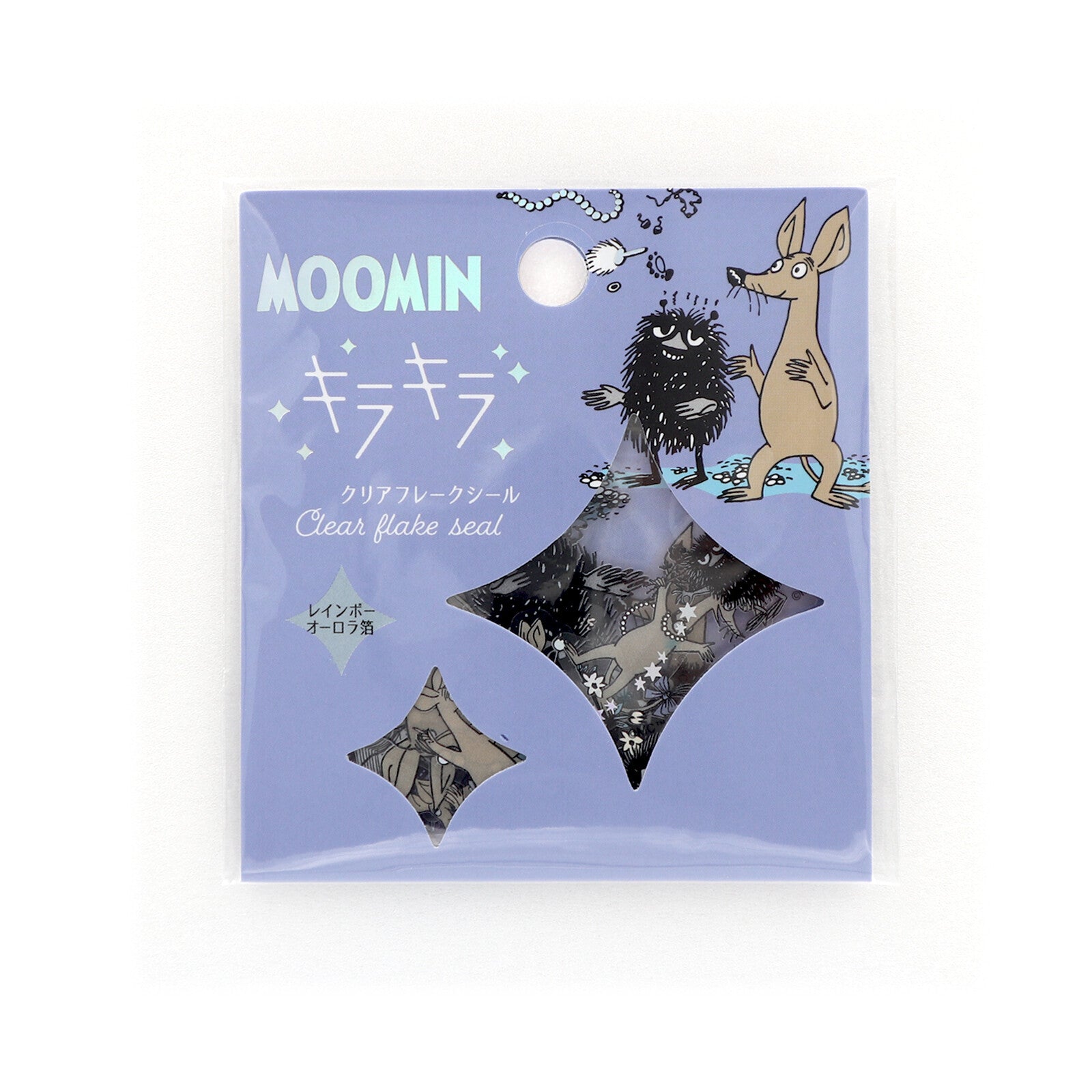 Moomin Clear Sparkle PET Flake Stickers Stinky and Sniff