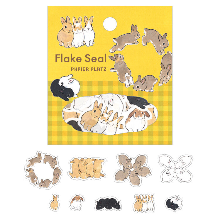 Gathering Rabbit Flake Seal Stickers