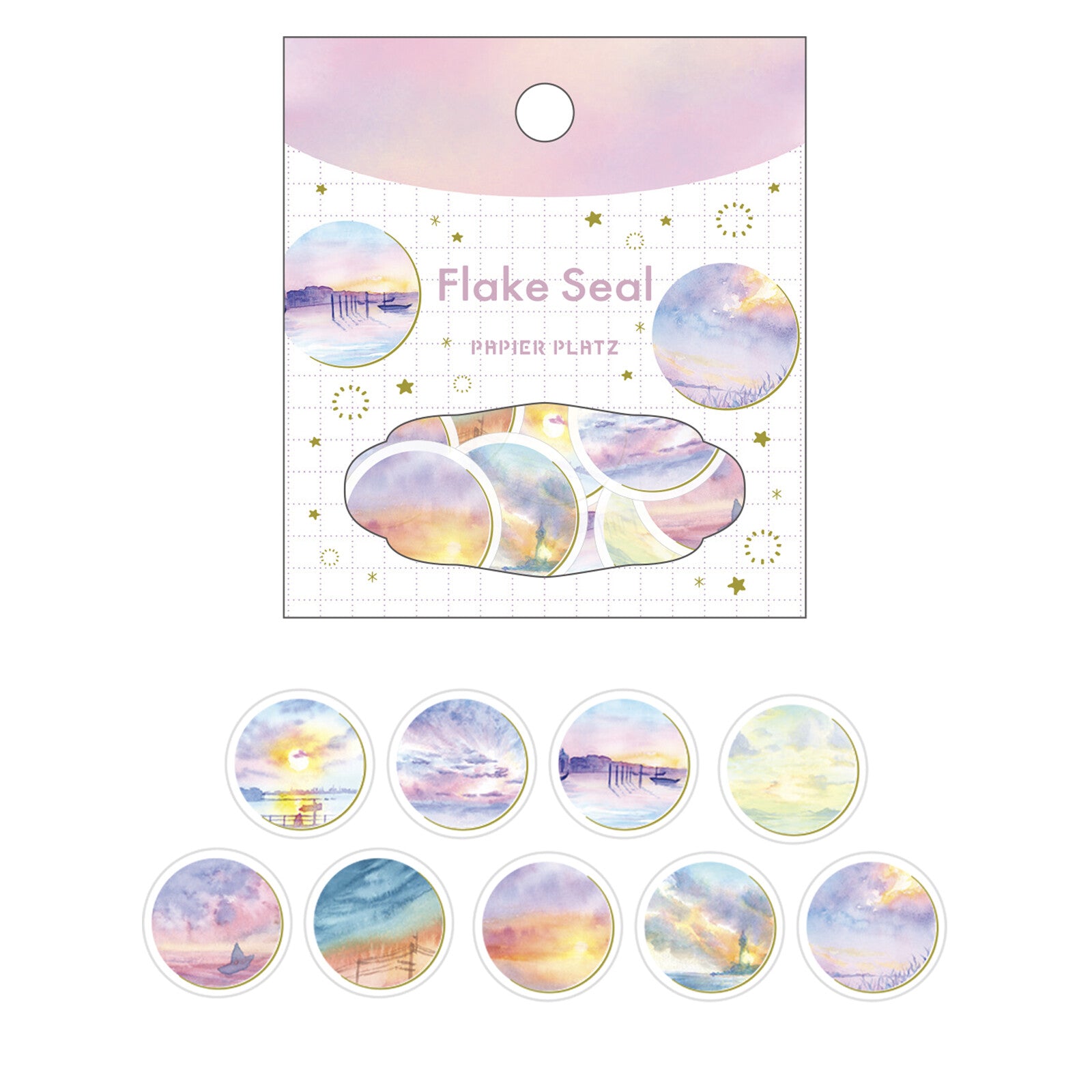Round Twilight Flake Seal Stickers