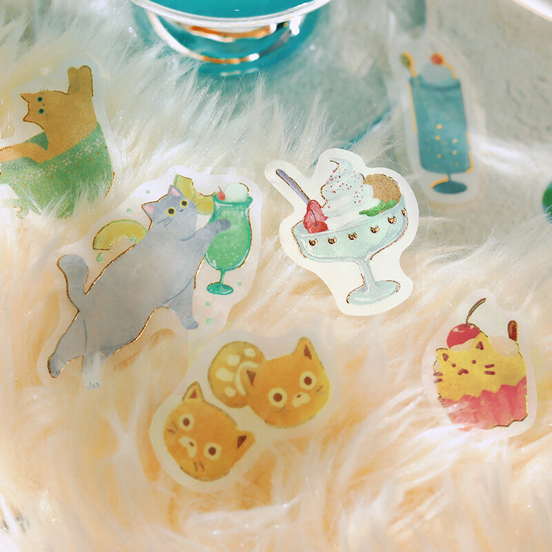 Planner Sticker Flakes Cat Cafe Melon