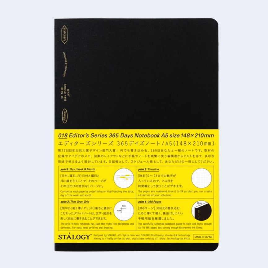 Stalogy 365 Notebook A5 Black