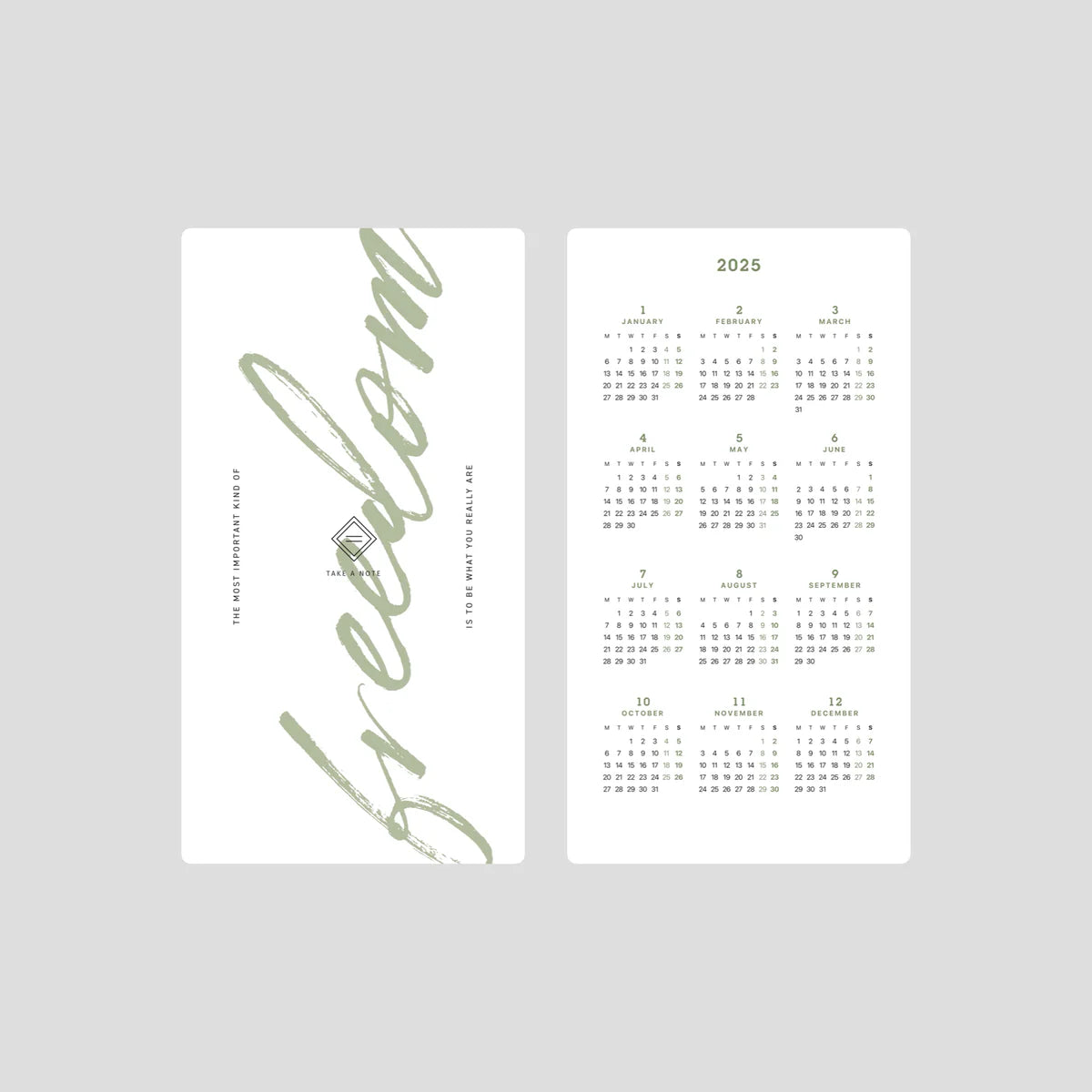 2025  MEDIUM WEEKS PLANNER B6