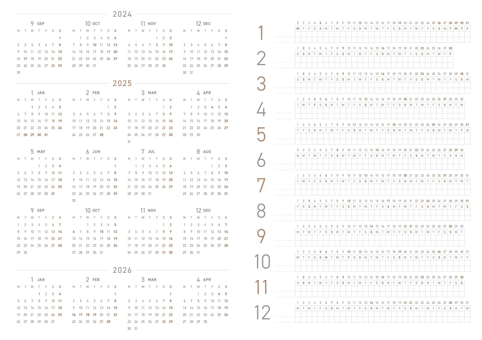 2025 MINI PLANNER A6