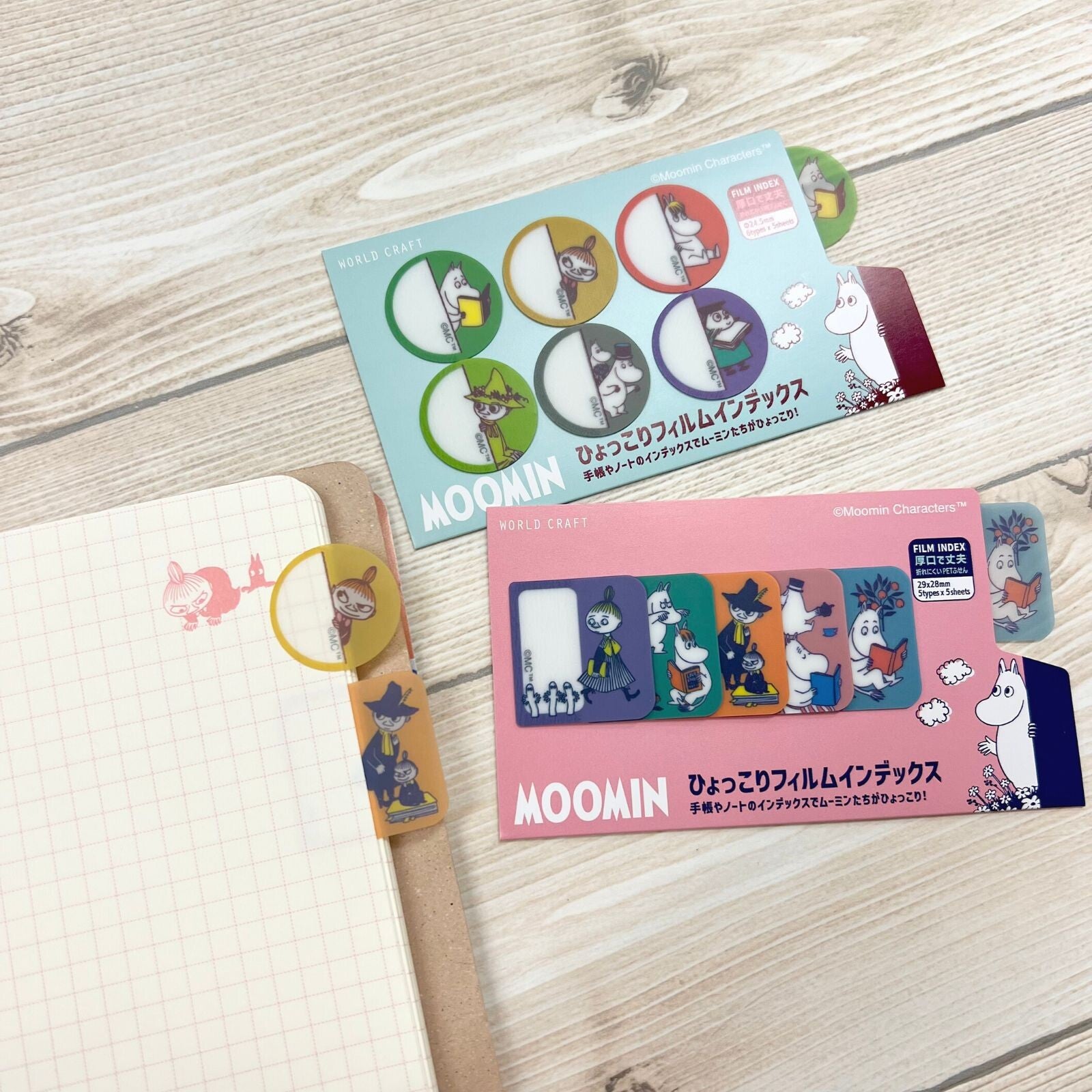 Muumi Paper Index Sticker Tabs Round