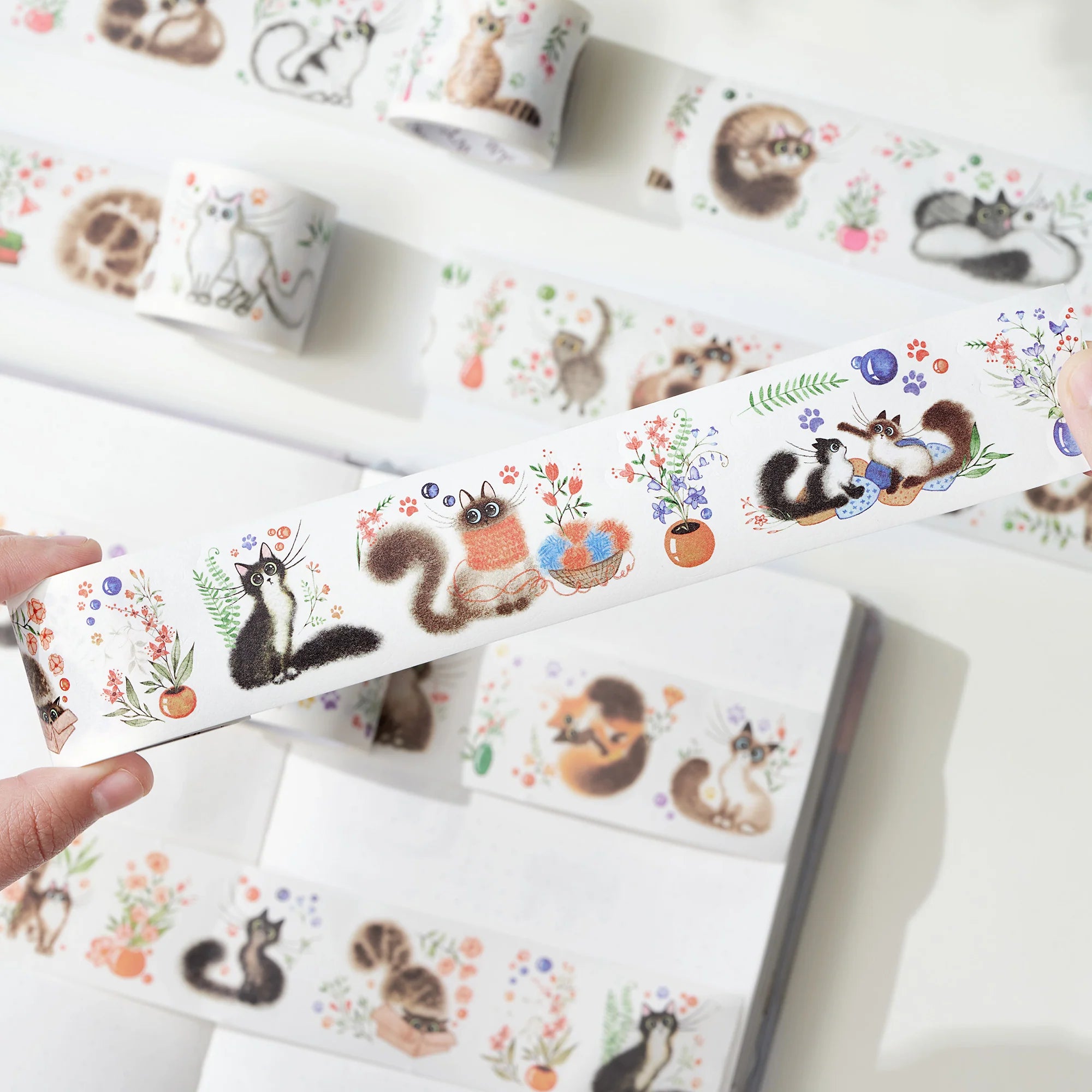 Cat Mood Washi Tape Sticker Set