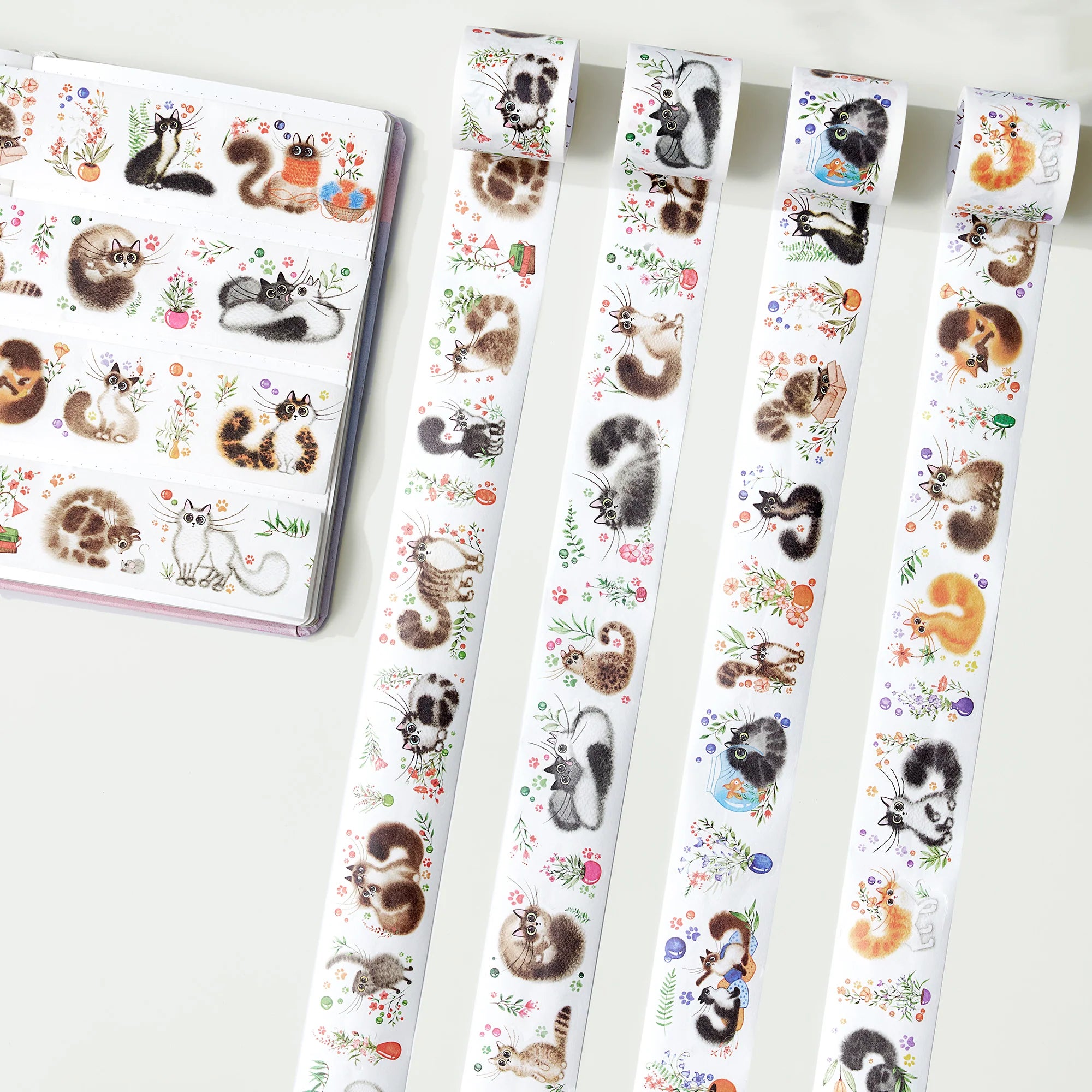 Cat Mood Washi Tape Sticker Set