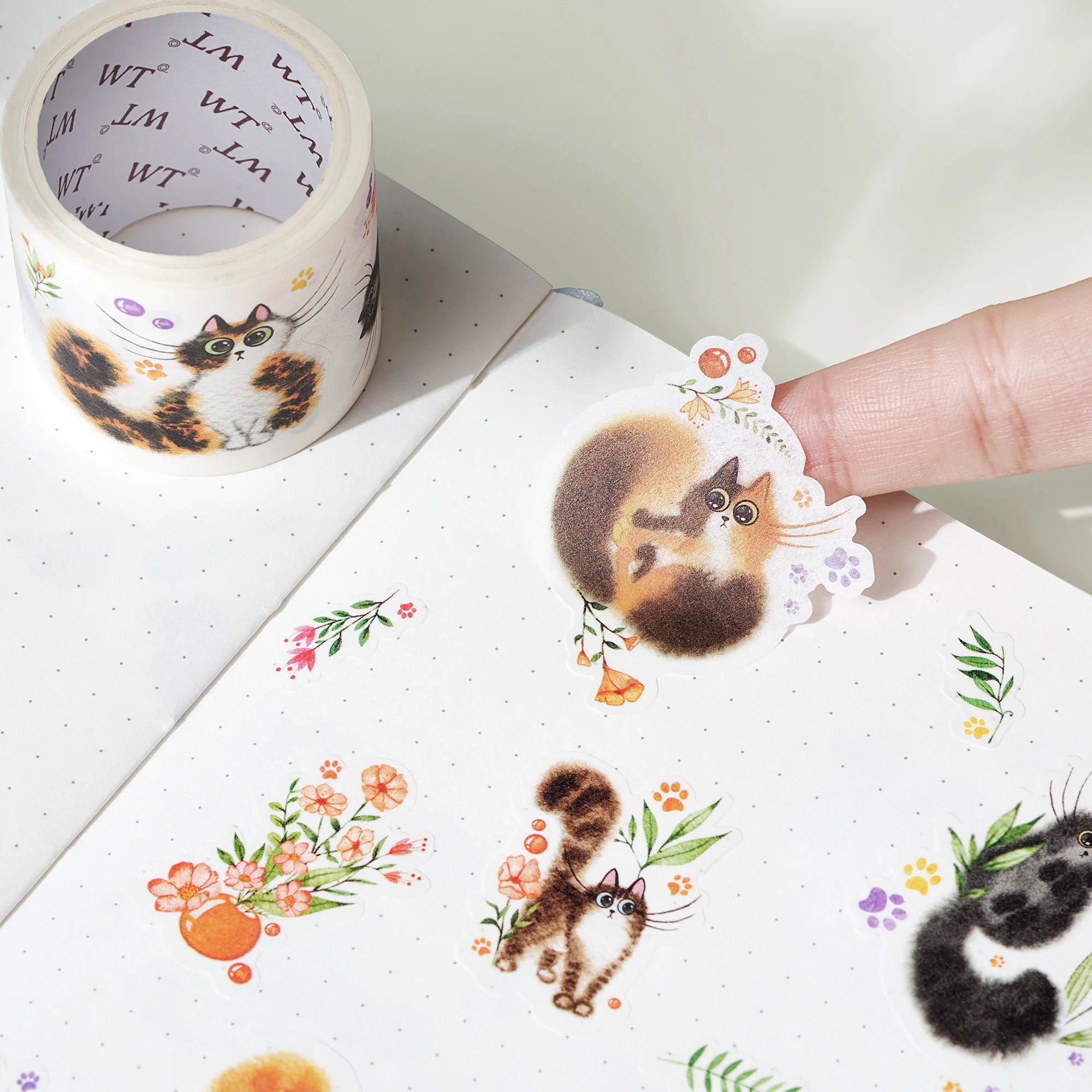 Cat Mood Washi Tape Sticker Set