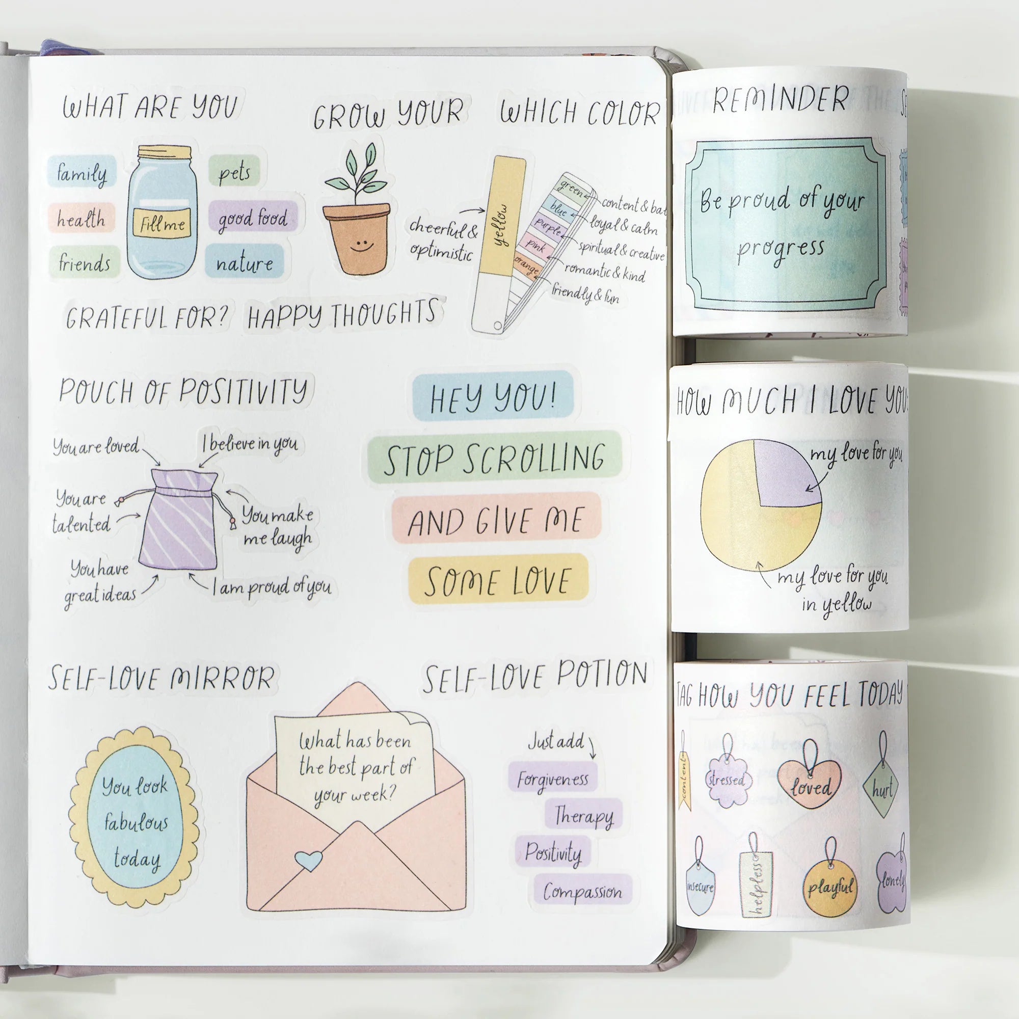 Doodle Delight Washi Tape Sticker Set