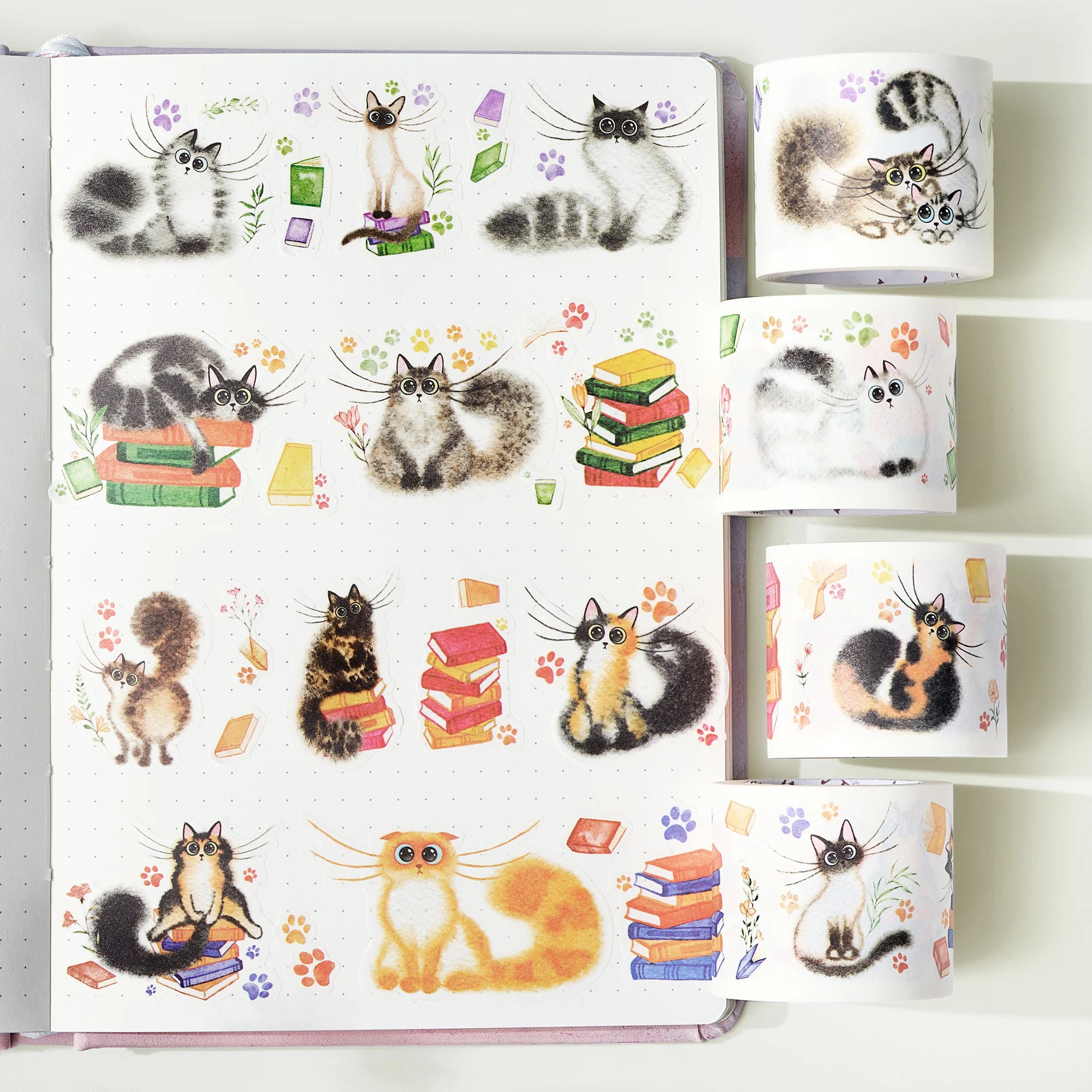 Kitten's Play Washi Tape Sticker Set