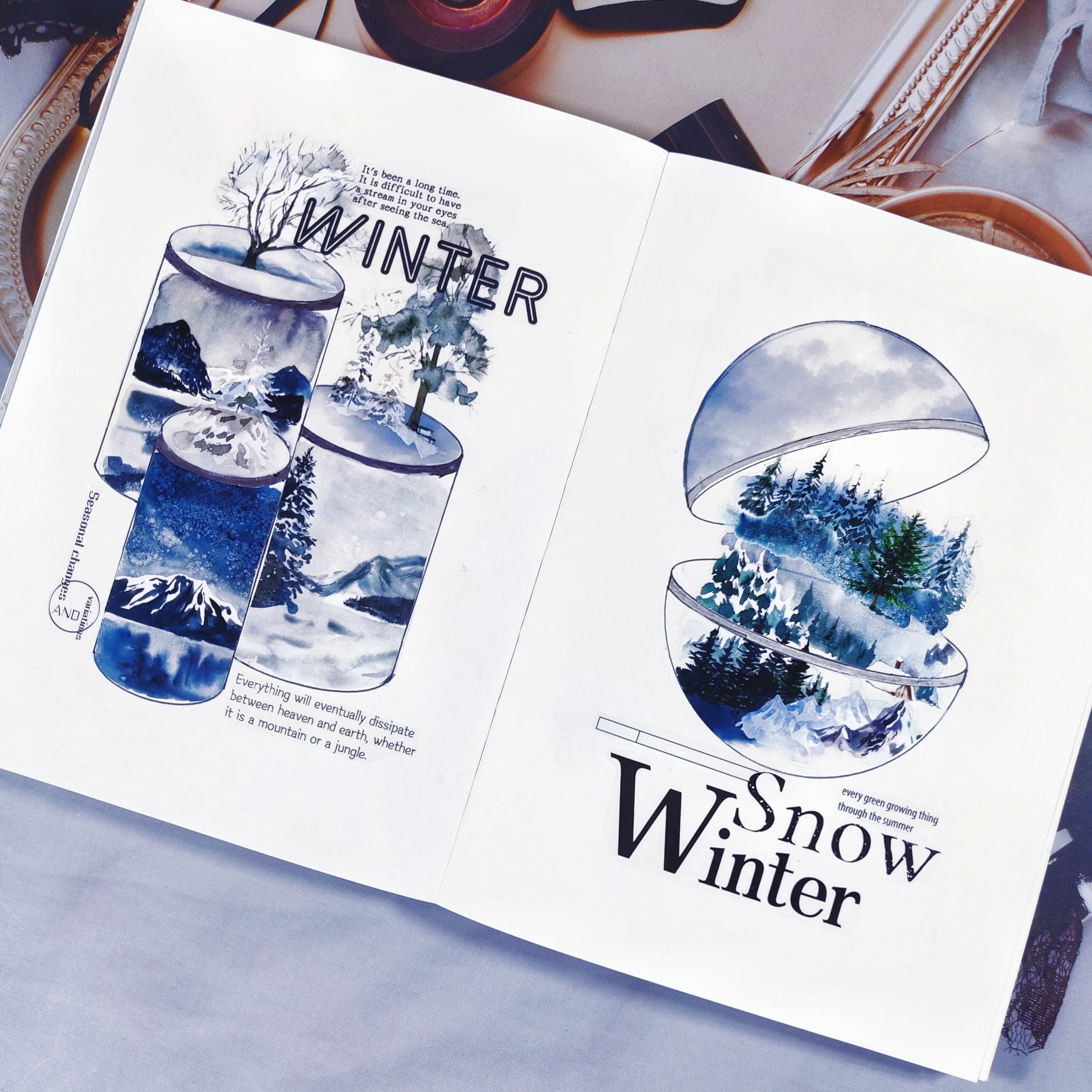 Winter Whispers Wide PET Tape - Pre-cut 60mm