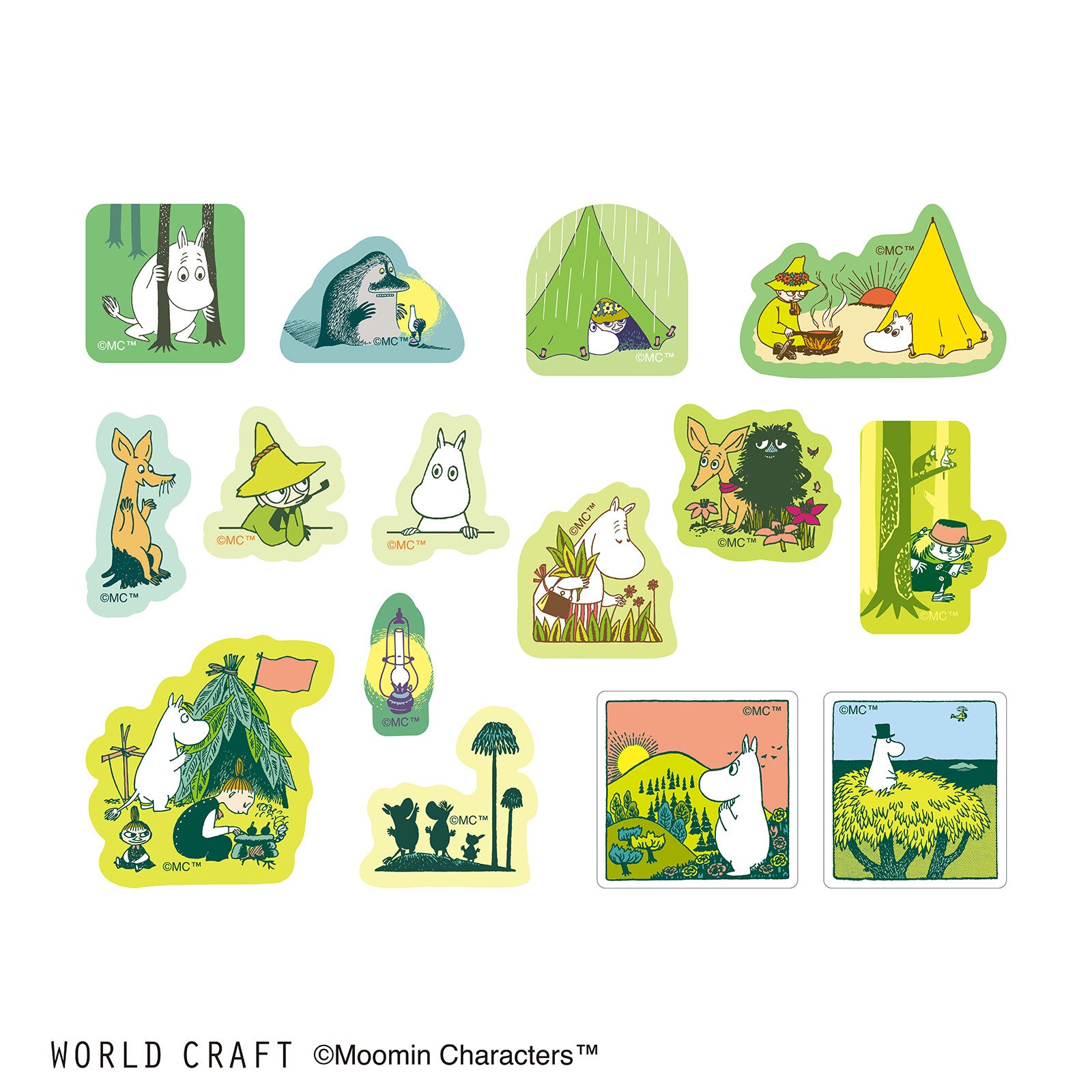 Muumi Washi Deco Sticker Flakes Moominvalley's Forest