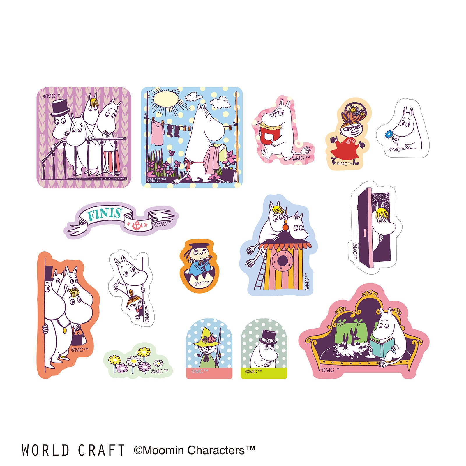 The Moomins Washi Deco Sticker Flakes Moominvalley's Life