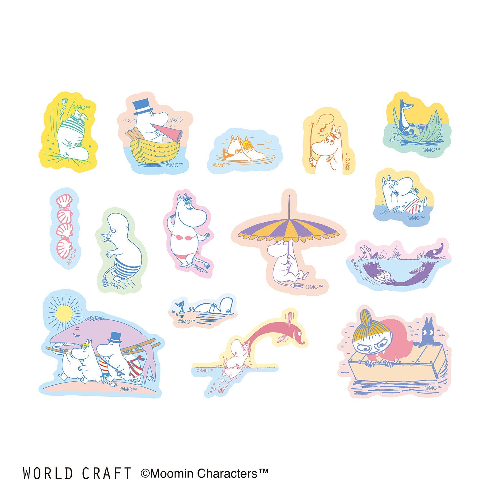 Muumi Washi Deco Sticker Flakes Moominvalley's Sea