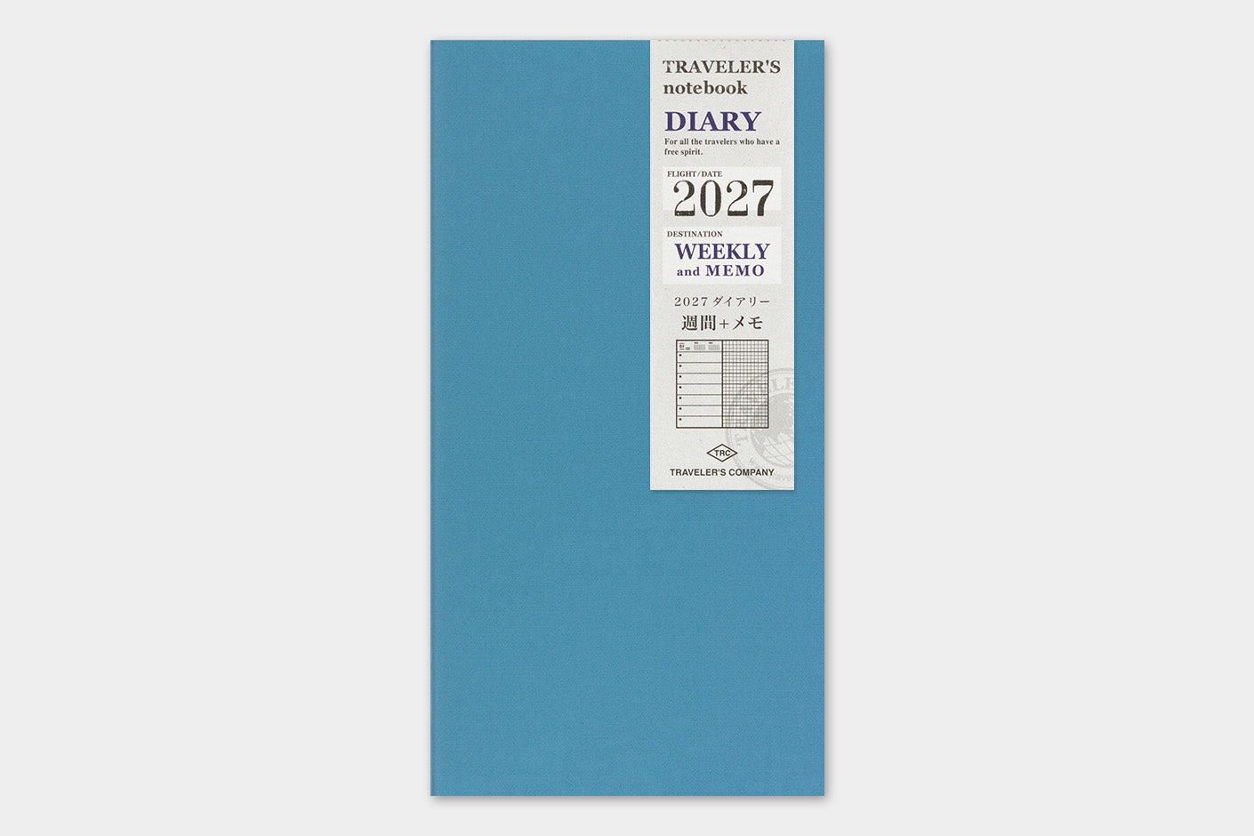 Traveler's Notebook 2027 Weekly + Memo Diary Regular Size
