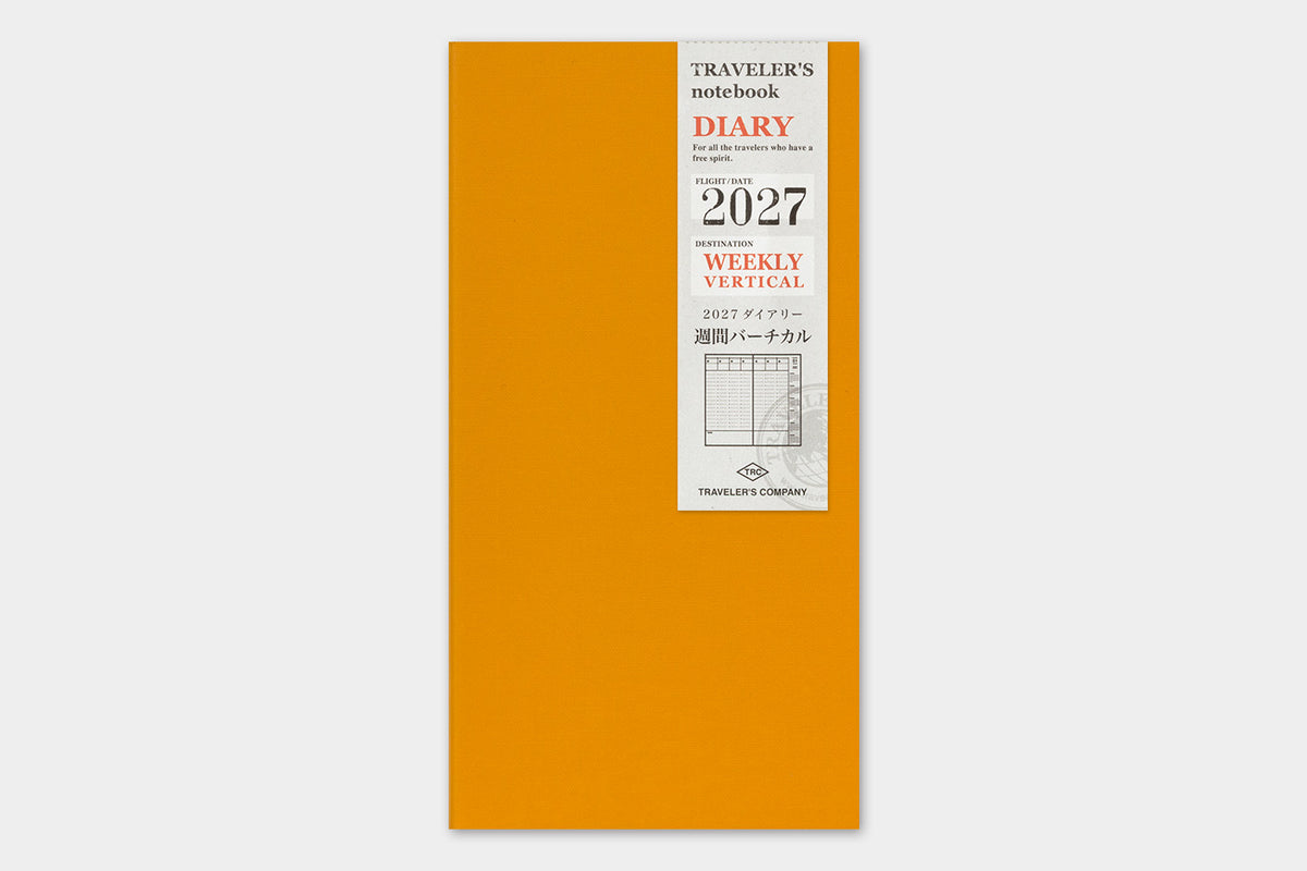 Traveler's Notebook 2027 Weekly Vertical Diary Regular Size