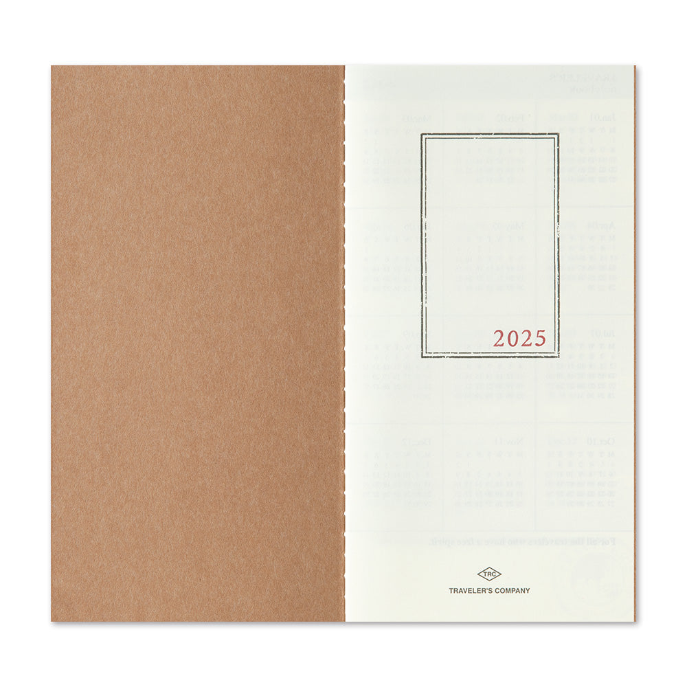 Traveler's Notebook 2025 Monthly Diary Regular Size