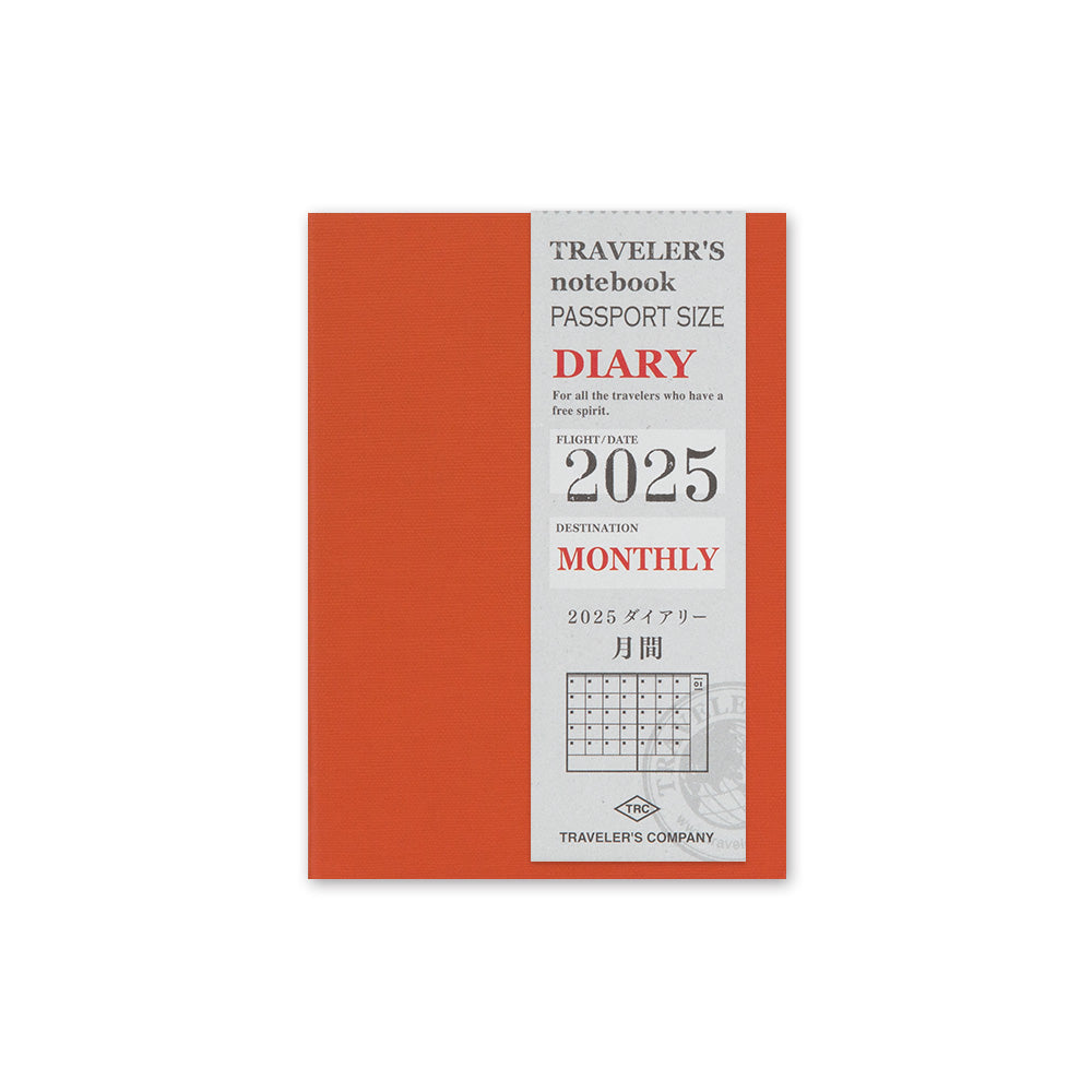 Traveler's Notebook 2025 Monthly Diary Passport Size