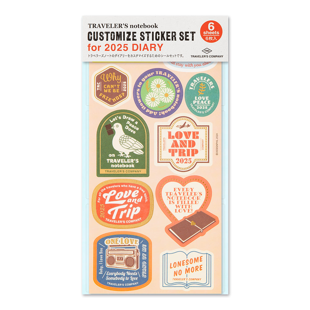 Traveler's Notebook 2025 Diary Customized Sticker set