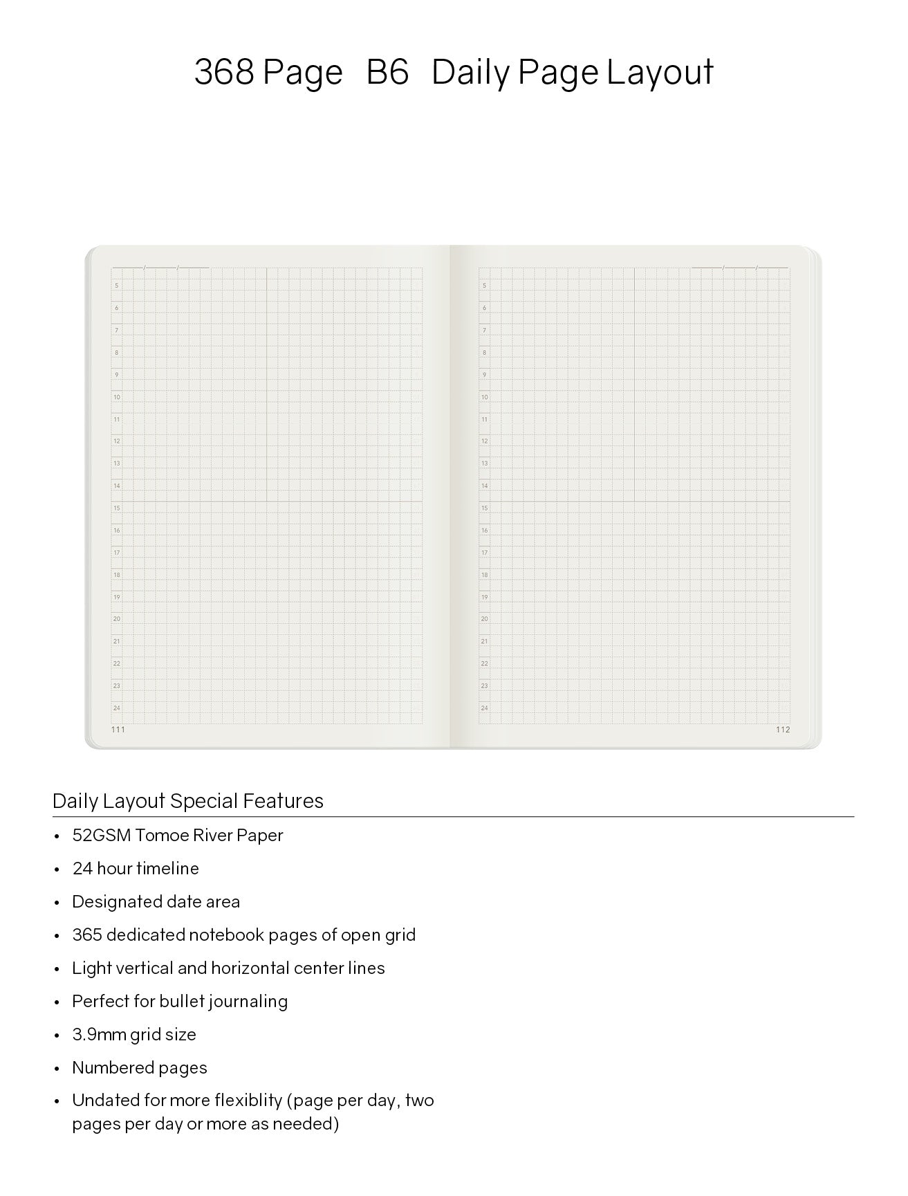 B6 Notebook Pumice (Cream) (368 pages) Tomoe River