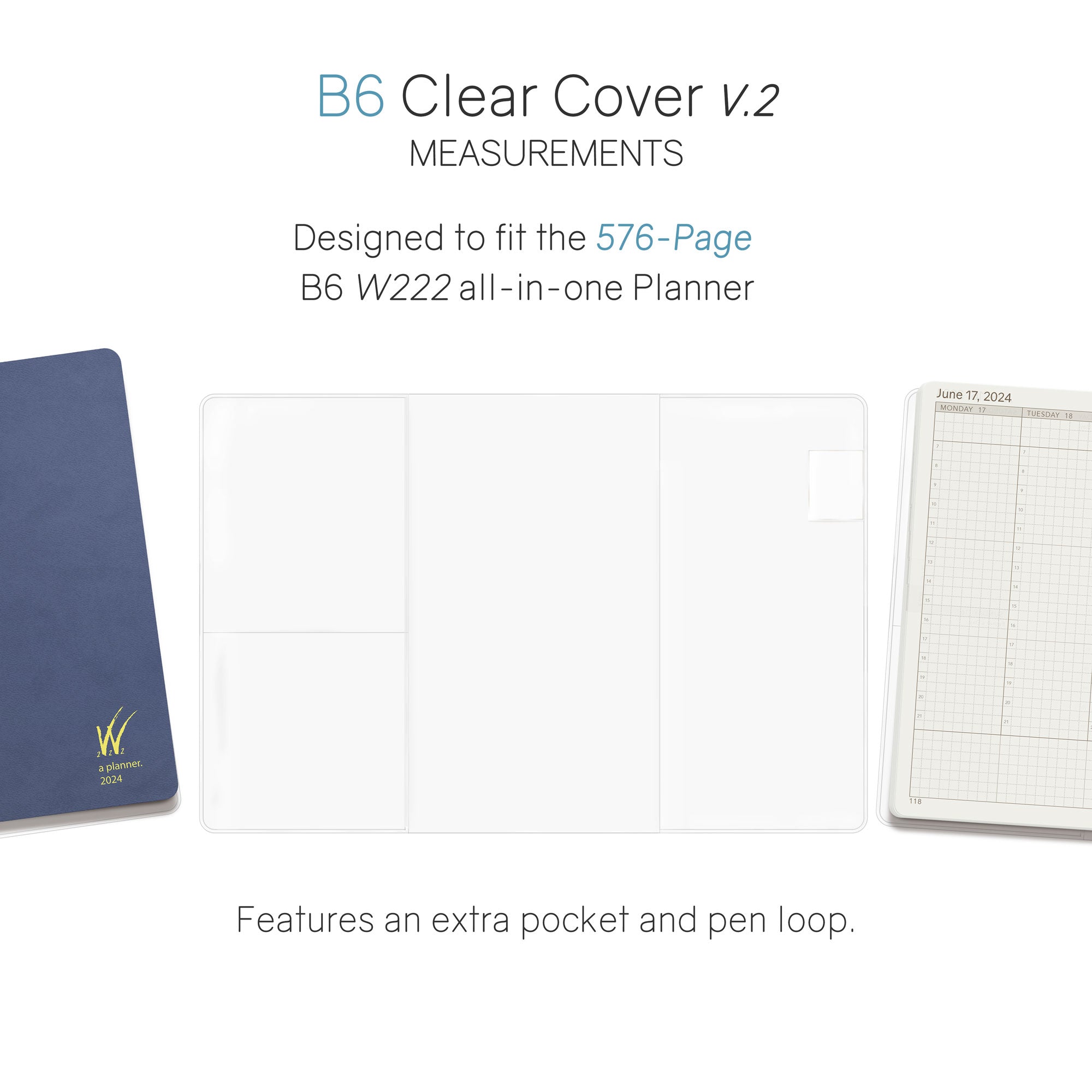 Vinyl Clear Cover size B6 (576pg All-In-One Planner)