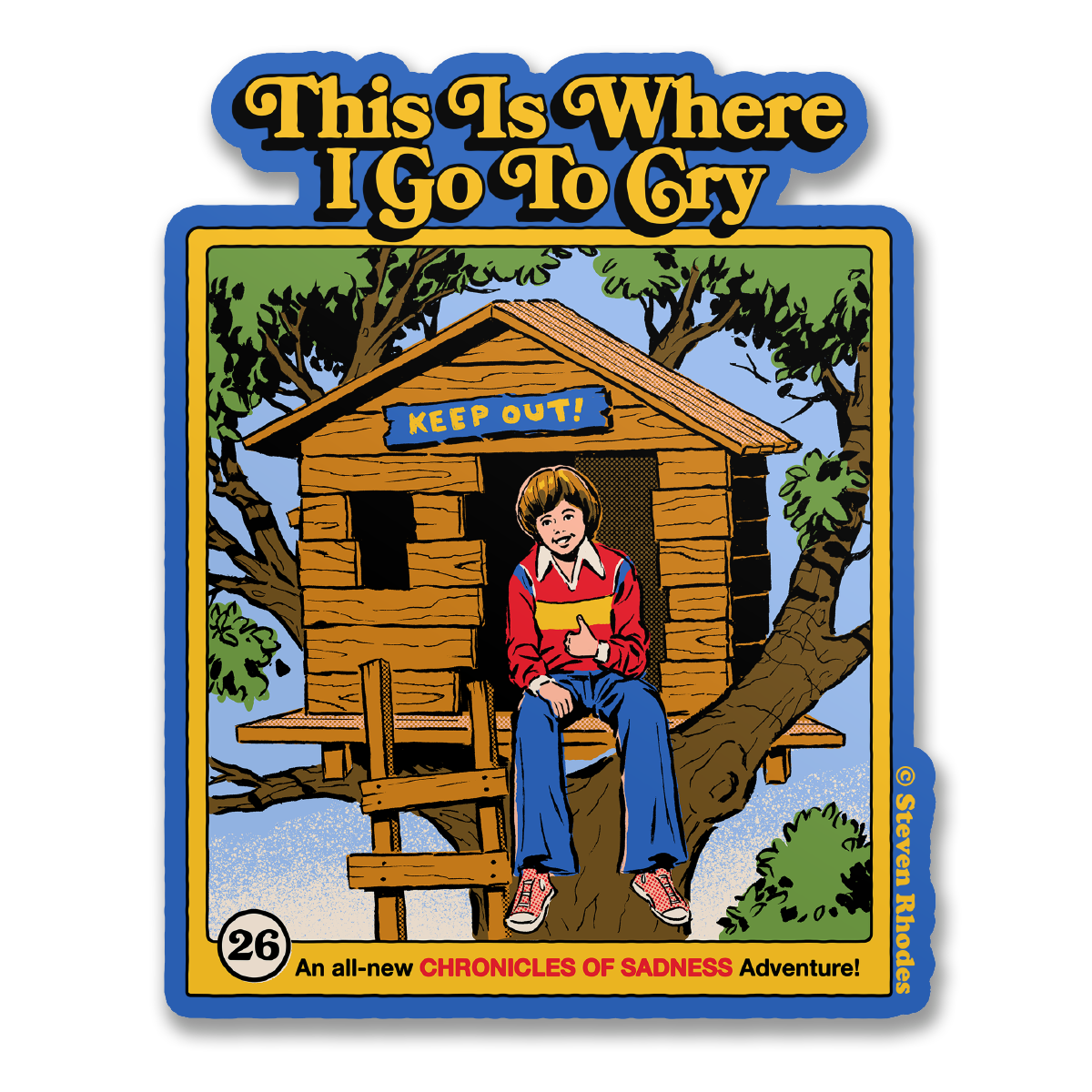 Steven Rhodes Vinyl Sticker This Is Where I Go To Cry
