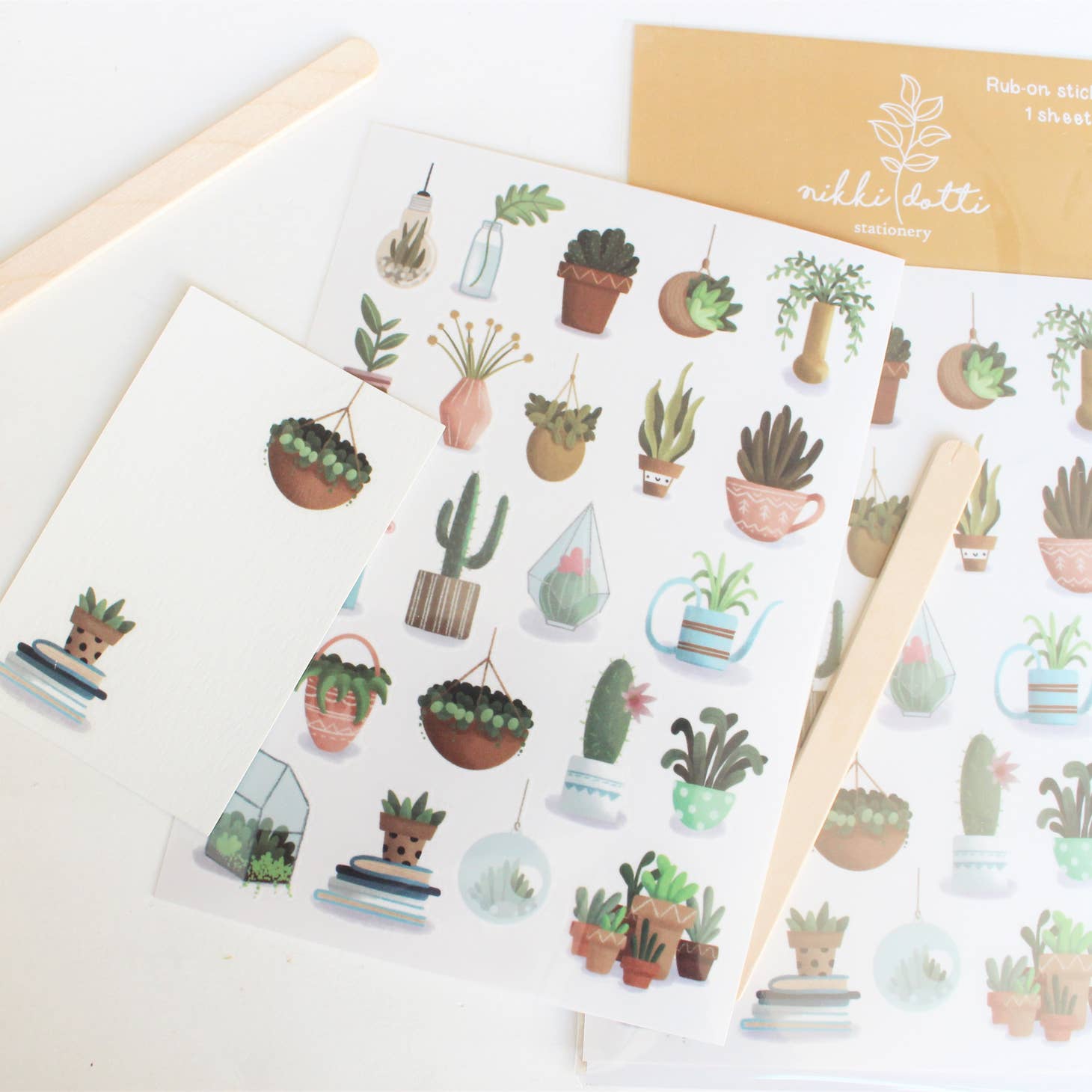 Rub on stickers - Plants and Pots