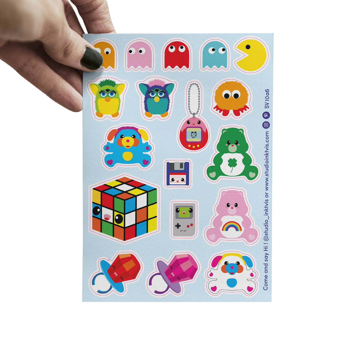 Vinyl Sticker Sheet 80s &amp; 90s