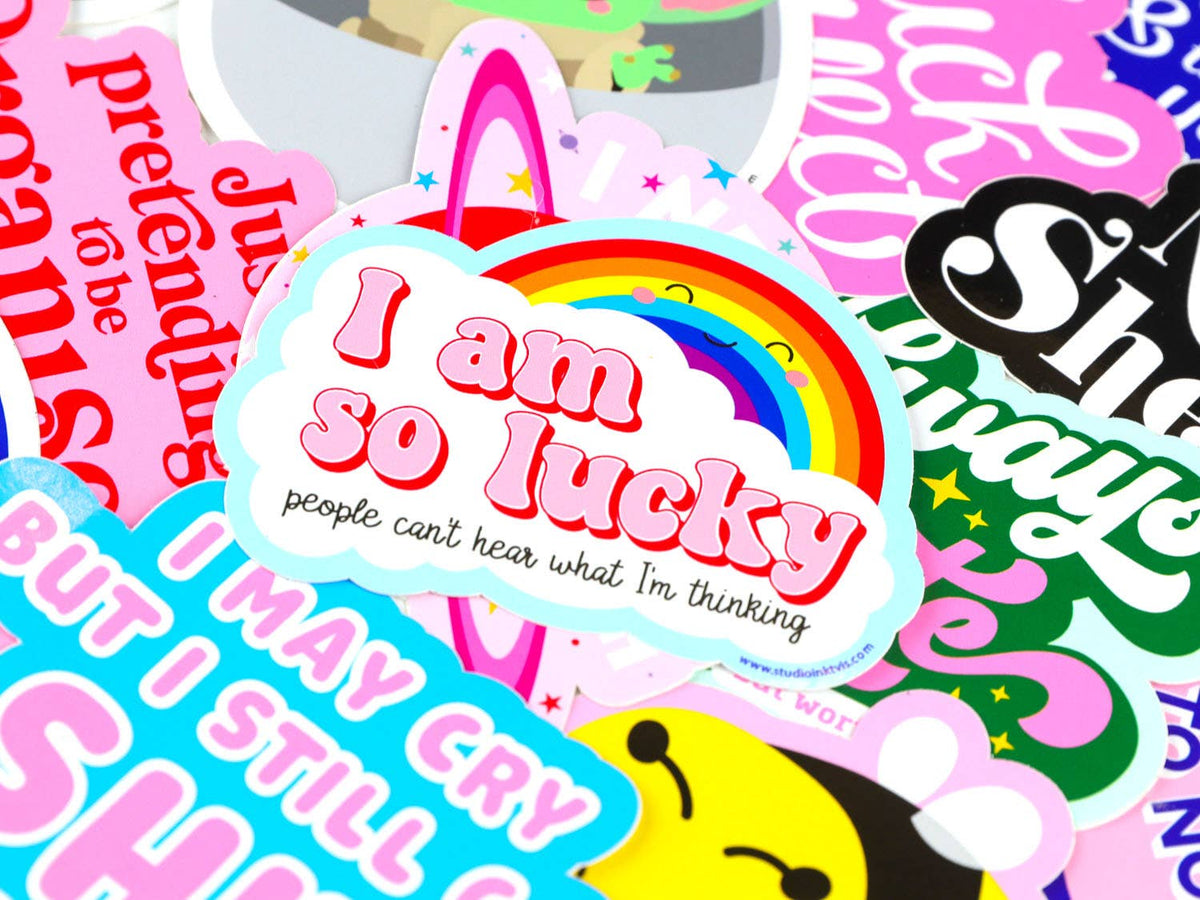 Vinyl Sticker I Am So Lucky