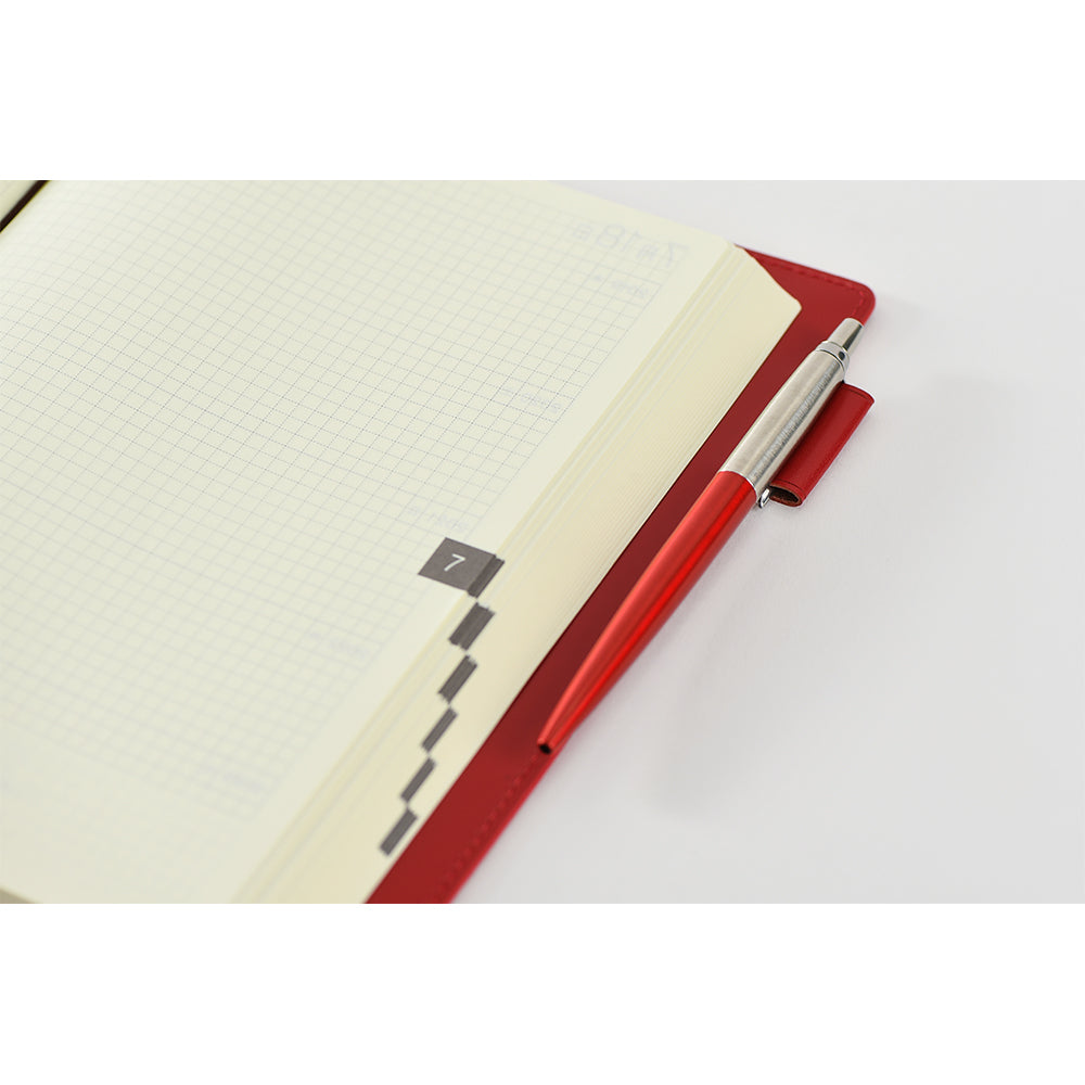 Large Hobonichi 5-Year Techo Leather Cover (Red) A5 COVER