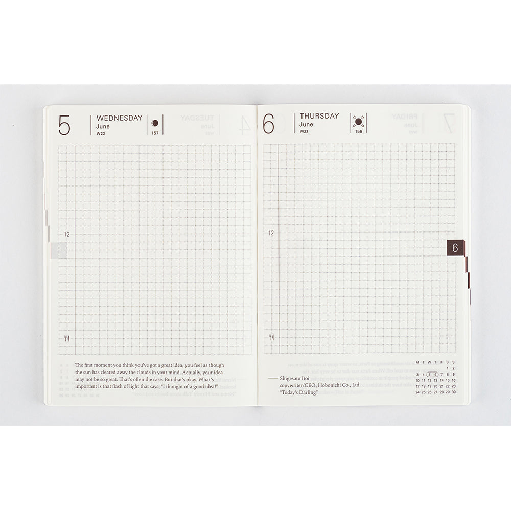 Hobonichi A6 Planner Book in English 2024